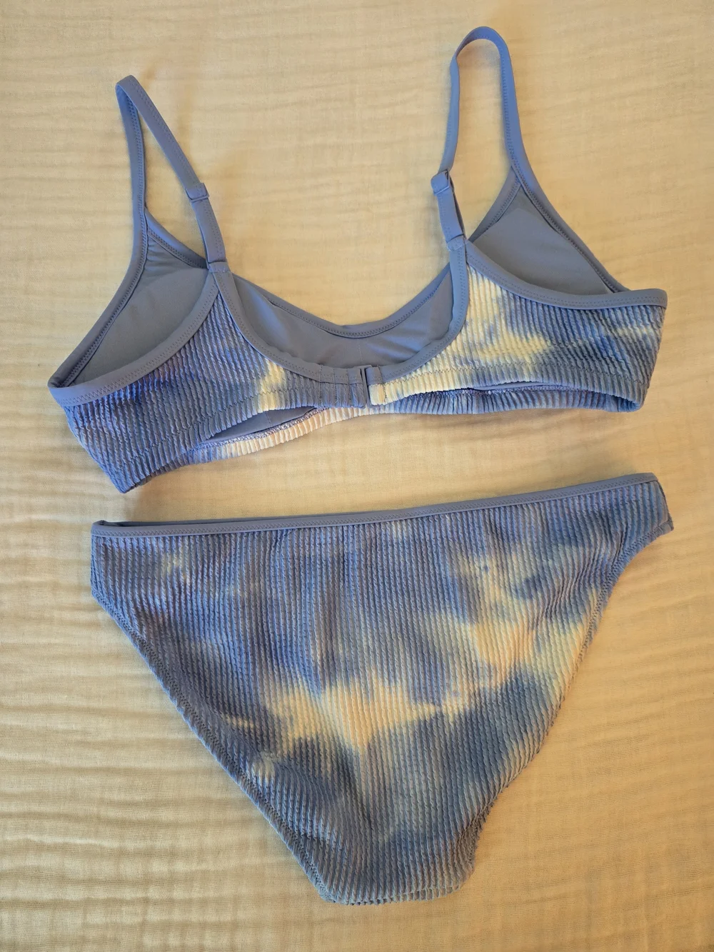Aerie Neon Yellow & Blue Tye-Dye Bikinis-Set Of 2 (XL Tops/L Bottoms) - Picture 6 of 8